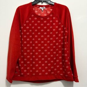 Sonoma Women’s Red Snowflakes Pajama Top